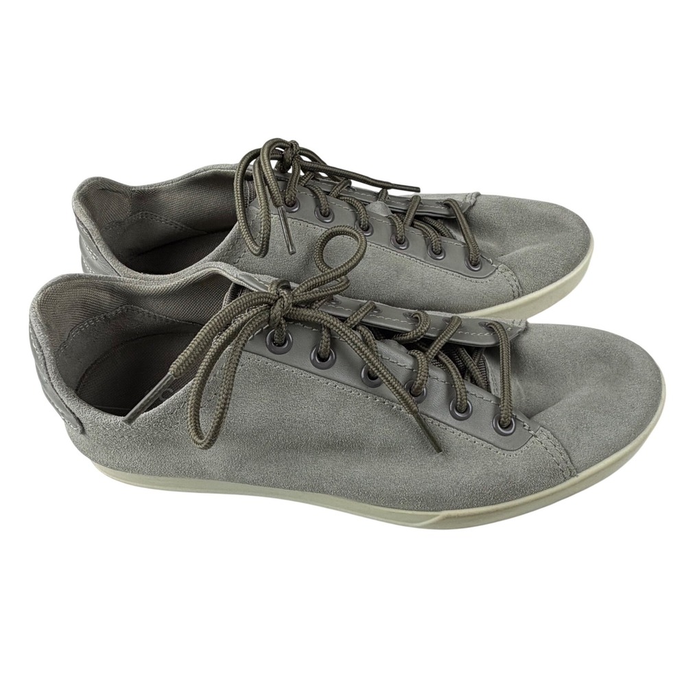 ECCO Soft 7 Sneakers Mens 40 Grey Suede Leather Lace Up Low Top Shoes